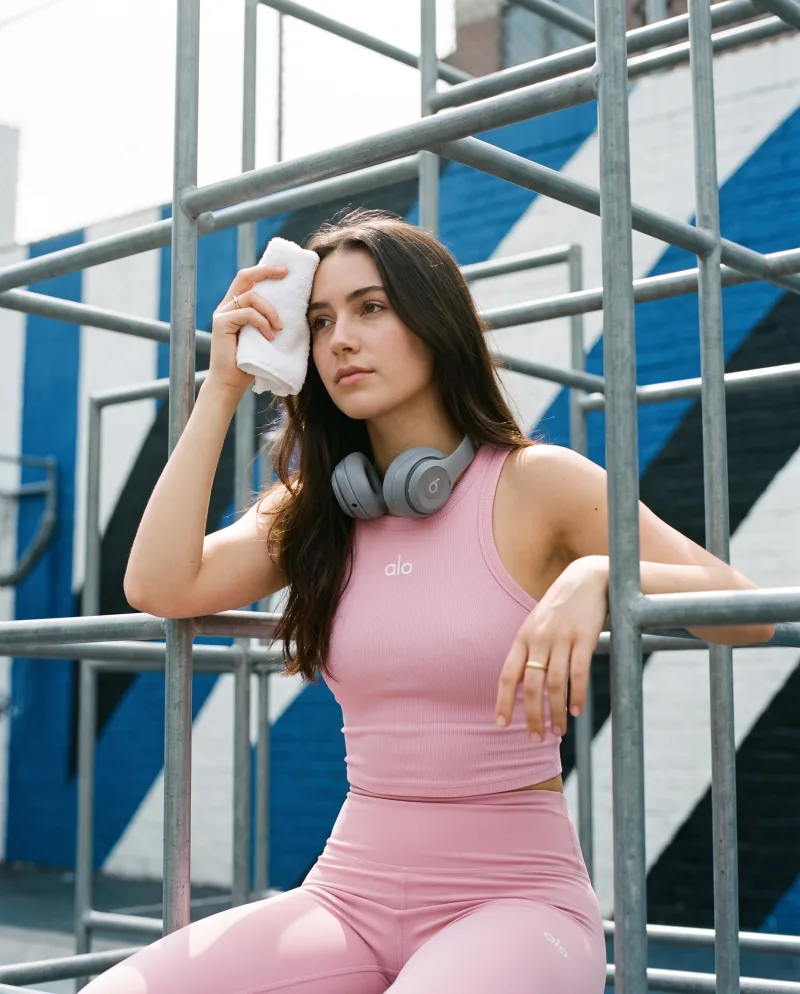 Urban Cooldown: the pink activewear set, generated from two cut-outs