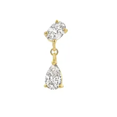 Photo produit : une boucle d’oreille pendante en diamant